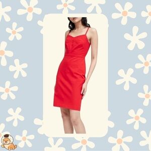 Banana Republic Strappy Bi-Stretch Sheath Dress, Red, Sz 4